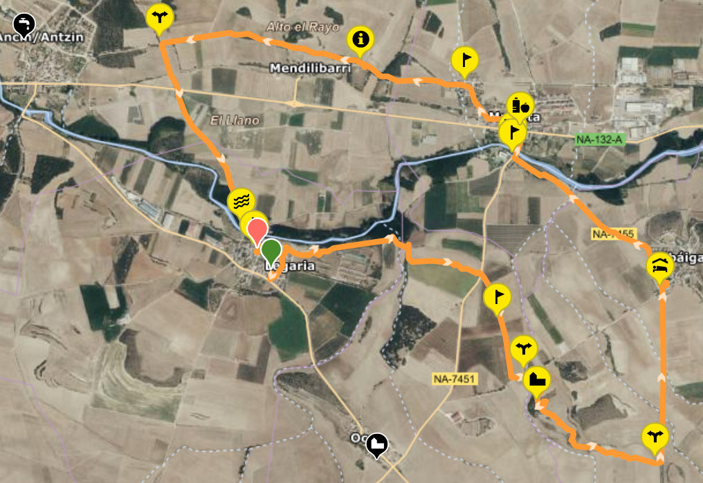 Mapa de la ruta Legaria